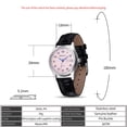 thumbnail image 4 of BERNY Watch for Women, Fashion Women's Wrist Watch with Leather Strap, Arabic Numerals Dial, Day & Date Calendar, 3ATM Waterproof, Classic Analog Ladies Quartz Watch, Pink, 4 of 8