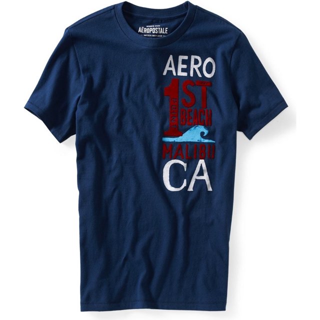 Aeropostale - Camiseta gráfica para hombre So 9 Cal Wave Riders, azul, XXL
