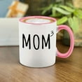 thumbnail image 3 of Shop4Ever® Mom Squared Mother of 3 Ceramic Coffee Mug Cup Gift for Mom of Three (Pink Handle 11 oz.), 3 of 4