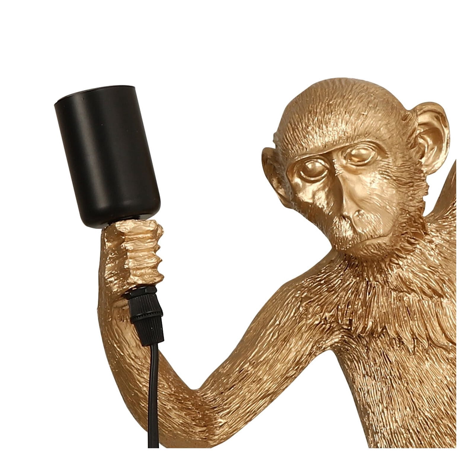 Monkey Wall Table Lamp Gold  Resin Pendant Light Fixture Chandelier Bedroom for a Bedroom, Living Room, Office, Yoga Room