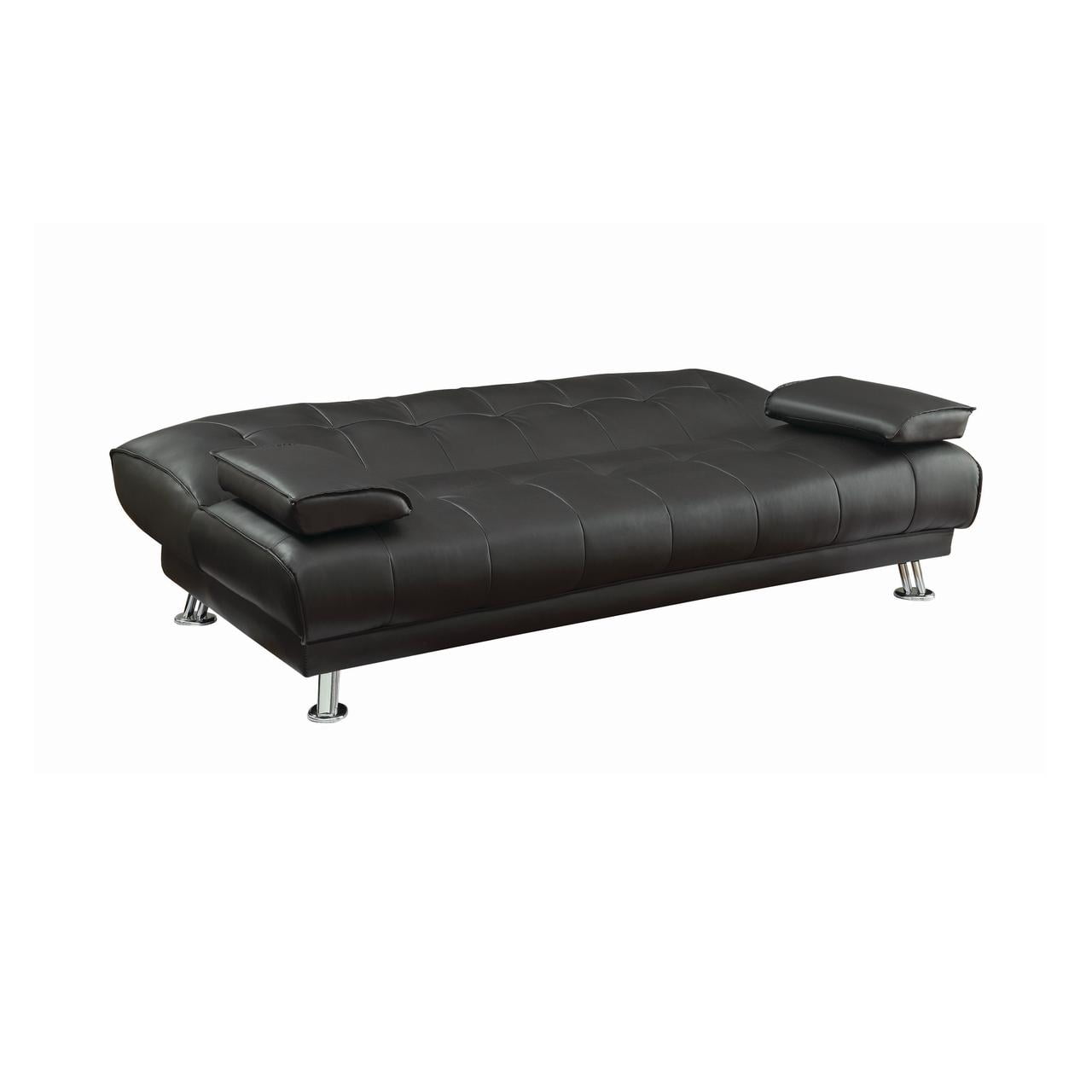 Braxton Leatherette Sofa Bed, Black - Walmart.com
