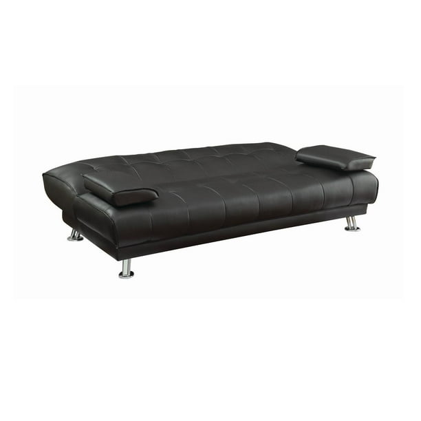 Braxton Leatherette Sofa Bed Black Com Braxton Leatherette Sofa Bed Black, Coaster Furniture Braxton Black Sofa Bed