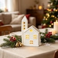 thumbnail image 3 of WYBXZ Lighted Ceramic Christmas House, LED Village Tabletop Decor for Mantel and Shelf, 3 of 9