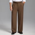 thumbnail image 5 of FEDTOSING Mens Fleece Lined Dress Pants Old Money Baggy Wide Leg Pleated Warm Heavyweight Trousers, 5 of 7