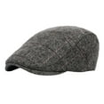 thumbnail image 4 of Gorro de taxista para viajes al aire libre, Hip Hop, clásico, a cuadros, a rayas, para hombre, gorra plana a cuadros Gris Yuyangstore Sombrero de boina para hombre, 4 of 8