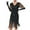 Black, variant on POIUYTR Women's 1920s Gatsby Inspired Sequin Beads Long Fringe Flapper Dress Elegant Short Sleeve Evening Party Cocktail Formal Gown Dresses