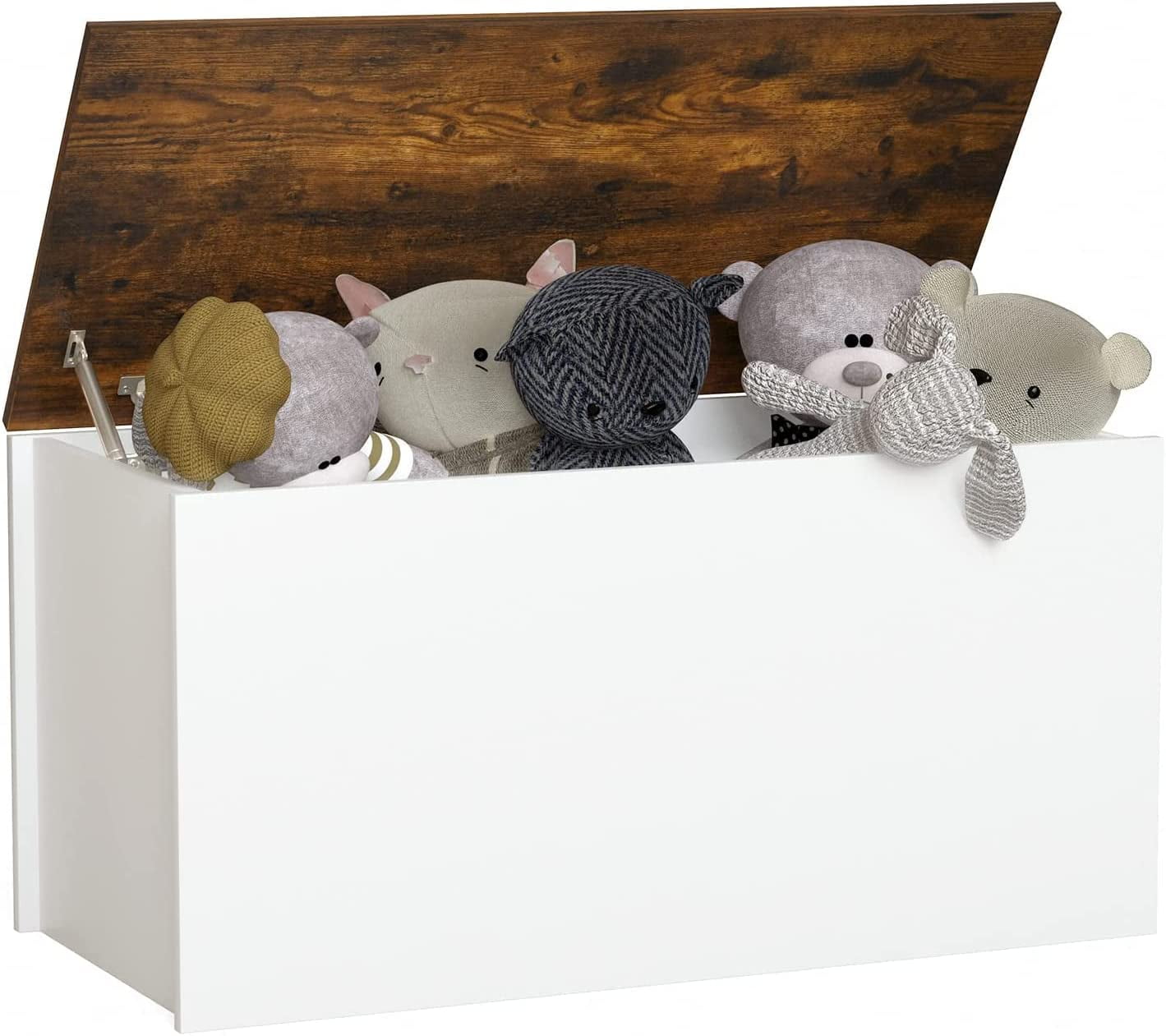 HONEY JOY Kids Wooden Toy Chest, 2 In 1 Large Toy Storage Truck Bench