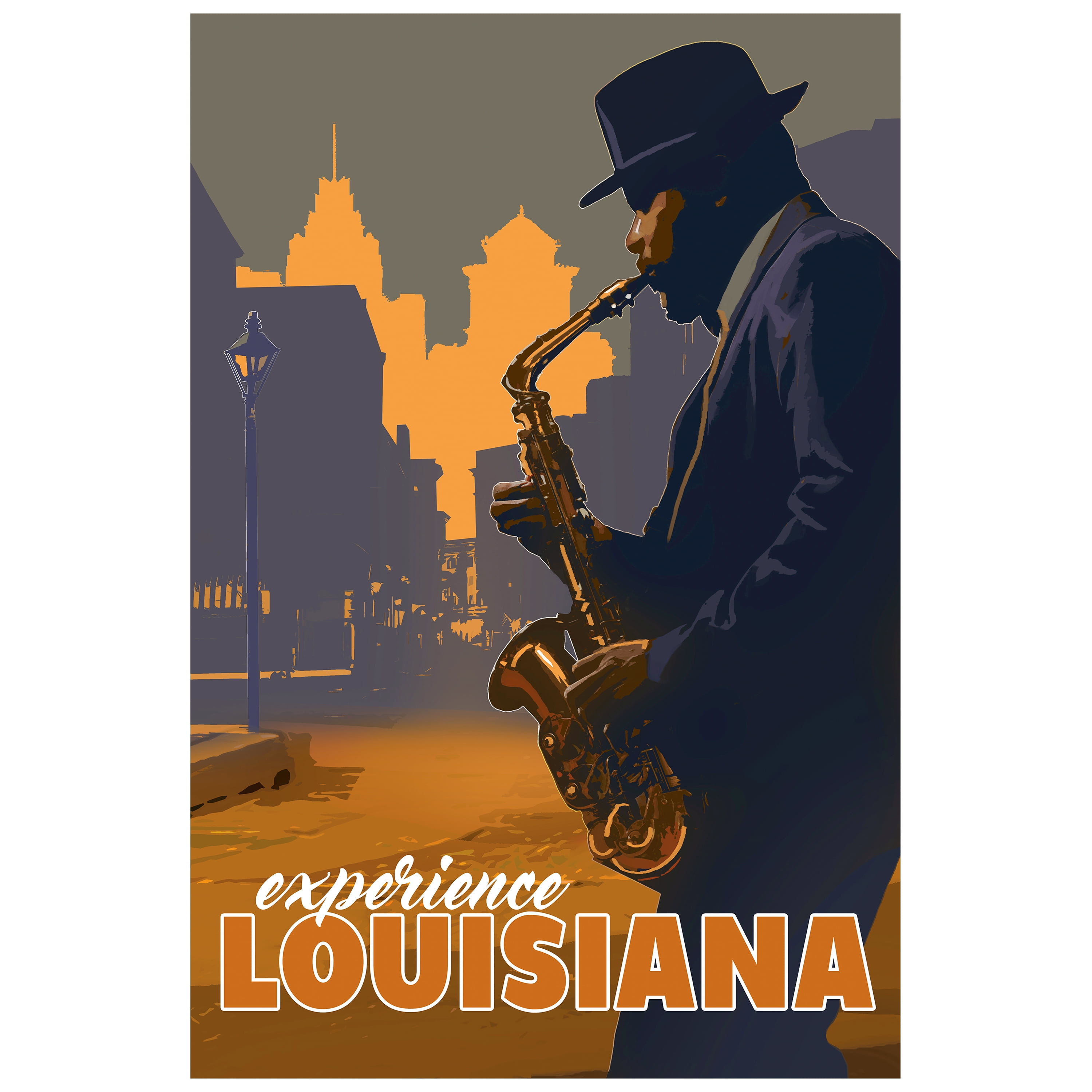 Down In The Bayou & New York Minute Frameless Free Floating Tempered Glass Wall Art , 36" x 24" each