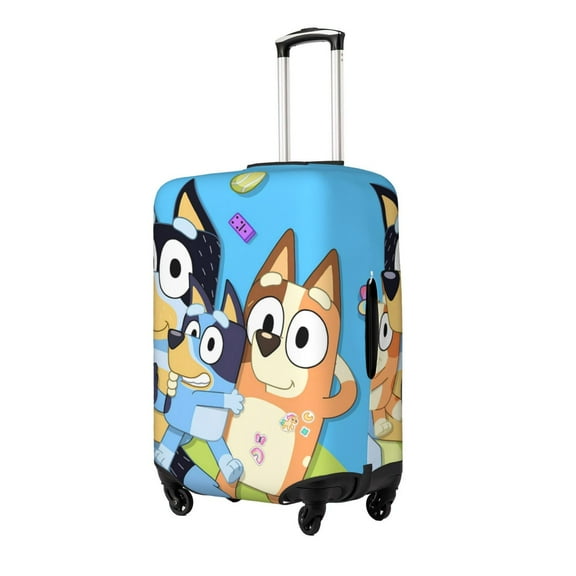 Silaia Bluey Print Luggage Cover Protector,(No Luggage, Cover only) Fashion Suitcase Cover,Baggage Covers Fit 18-32 Inch Luggage-Small