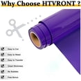 thumbnail image 3 of Rollos de vinilo de transferencia de calor HTVRONT, color morado, 30,5 cm x 6 m, 3 of 7
