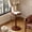 Walnut, variant on Solid Round Pedestal Side Table, End Table for Living Room Bedroom, Heavy-Duty Antique Accent Table for Corner Spaces, Small Bedside Nightstand, 5-Min Assembly, White