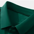 thumbnail image 4 of YLSDY Fashion Men's Button Collared Shirts 3 Buttons Casual Work T Shirts Quick Dry Short Sleeve Golf Shirt Pique Jersey Outdoor Performance Green XXXXXL, 4 of 8