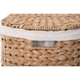 thumbnail image 6 of Oval Seagrass Laundry Sorter Hamper w/Liner, Natural, 6 of 10