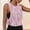 Pink, variant on CYMMPU Women's Ribbed Built-In Bra Tank Top, V-Neck Form-Fitting Cami with Removable Pads, Casual & Workout Sleeveless Top Yellow S