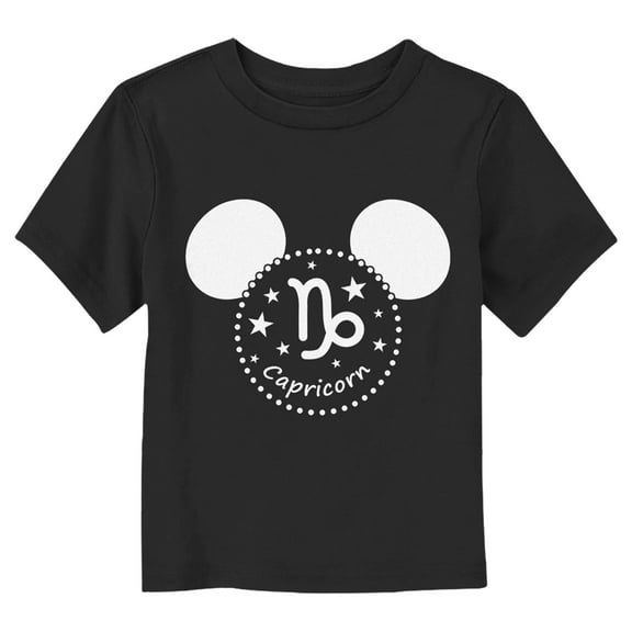 Toddler's Mickey & Friends Capricorn Symbol Graphic Tee Black 5T