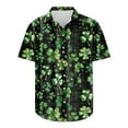 thumbnail image 5 of cllios St Patricks Day Mens Hawaiian Shirt Funny Irish Shamroak Beach Tshirts Short Sleeve Green Button Down Aloha Party Tops, 5 of 5