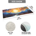 thumbnail image 2 of Bath Mat Soft Plush Non-Slip Absorbent Bathroom Rugs 39"x20" Sun and River Oil Painting, 2 of 8