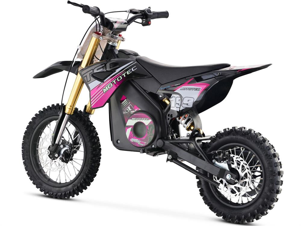 MotoTec 36v Pro Electric 1000W Dirt Bike, Lithium Pink