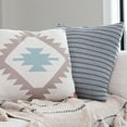 thumbnail image 5 of Elsie & Zoey Anika 18x18" Recycled Cotton Gray Stripe Decorative Throw Pillow, 5 of 6