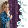 thumbnail image 3 of Blackout Kids Curtains,Purple Sun Planet Rocket Star Pattern Childrens Insulated Curtains Set Of 2,Bedroom Essentials,Toddler Room Decor 52"x84", 3 of 5