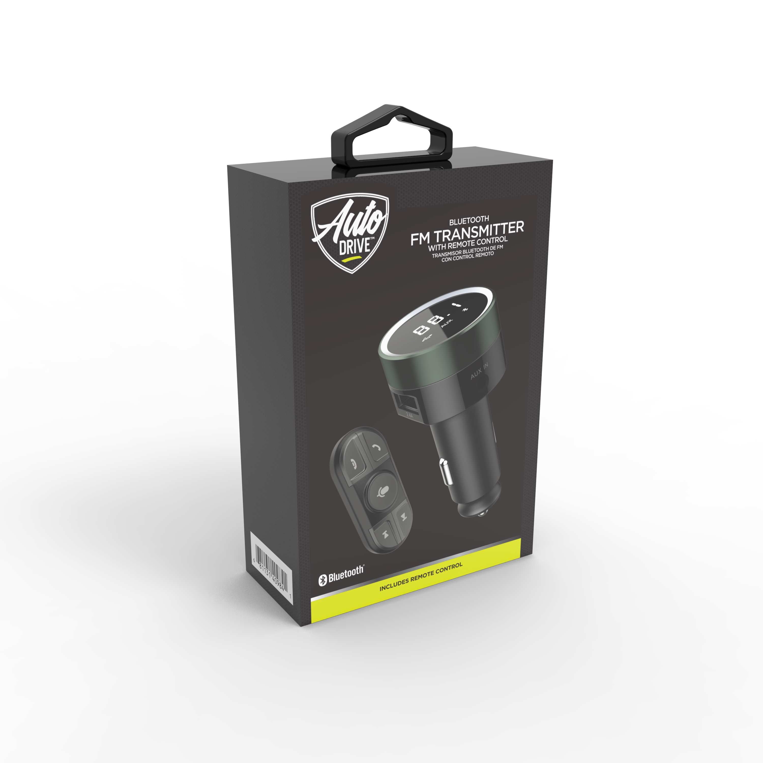 Auto Drive Low Profile Bluetooth FM Transmitter,Hands-Free  Calling,Compatible with Smartphones 