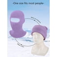 thumbnail image 5 of GRNSHTS 1-Hole Knitted Full Face Cover Adult Unisex Winter Warm Ski Balaclava for Outdoor Women Men (Purrple), 5 of 14