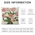 thumbnail image 5 of GOSMITH  Decorative Throw Pillow Cover Farmhouse Floral Floor Pillowcase for Couch Living Room Sofa Bed,Pink Tulip, 5 of 5
