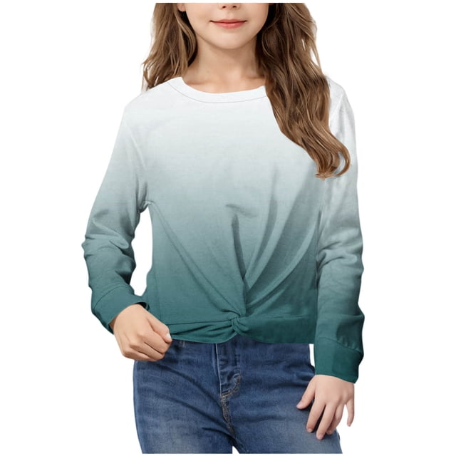 Rbaofujie Sweat à Manches Longues pour Filles, Col Rond, Pull pour Enfants