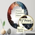 thumbnail image 3 of Designart "Unleashed Chaos in the Storm" Nautical & Beach Round Wall Mirror - Landscapes Oval Printed Decorative Oversized Mirror - Multiple Color Options, 3 of 4