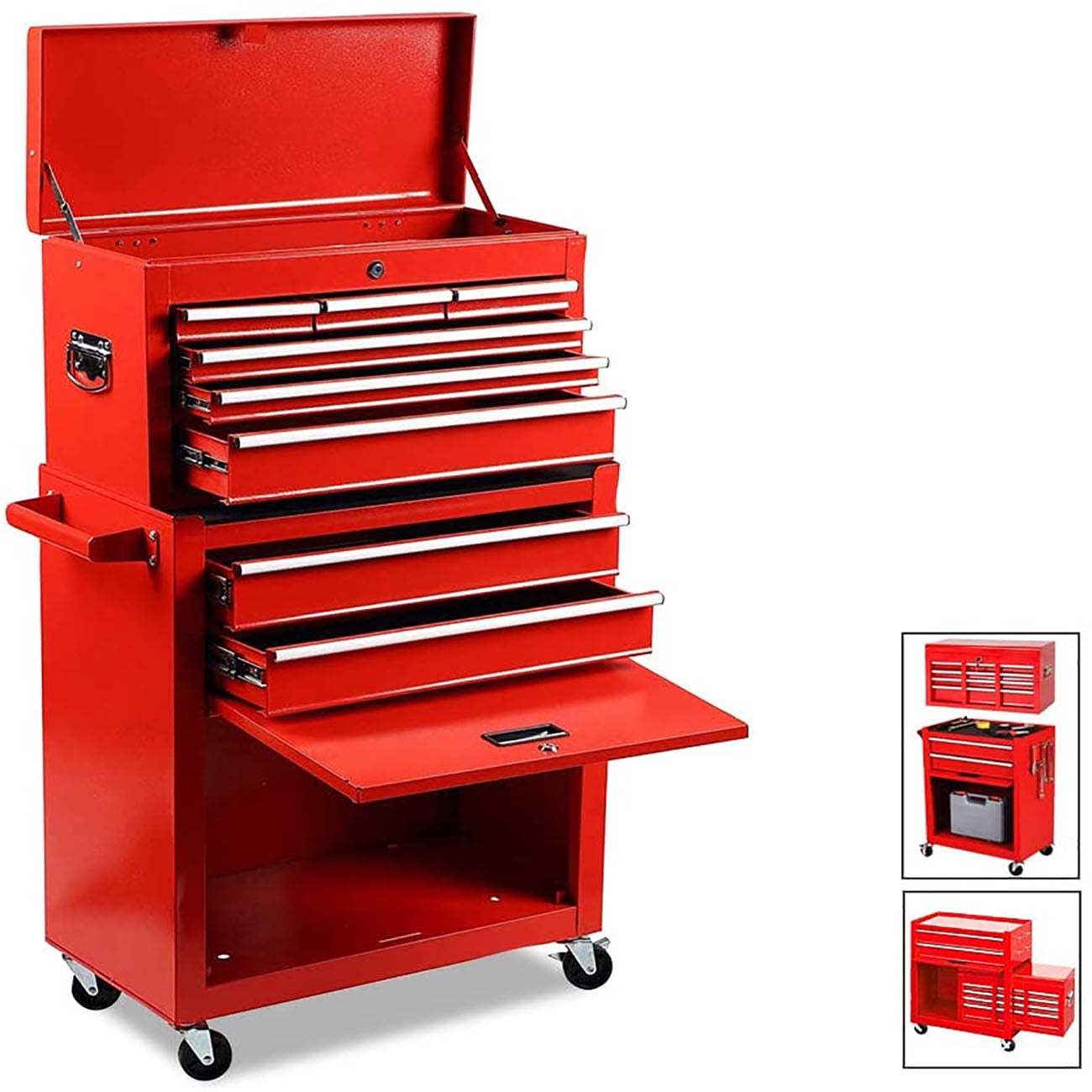 Odaof 8Drawer Big Rolling Tool Chest,Big Tool Storage Removable,Tool