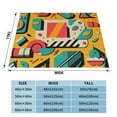 thumbnail image 6 of Retro Colorful Game Backdrop Throw Blanket, Super Soft Anti-Pilling Flannel Bed Blankets, 40"x30", 6 of 8