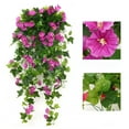 thumbnail image 3 of LShunze Artificial Hanging Flowers Fake Morning Glory for Outdoor Spring Summer Decoration, 44 Heads Realistic Fake Silk Petunia Flower UV Resistant for Outside Home Porch Patio, 3 of 8