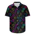thumbnail image 5 of Valentine's Day Men's Shirt, Short Sleeve Shirts for Men, Men's Valentine's Day Printed Shirt Casual Short Sleeved Lapel Shirts Tops, 5 of 5