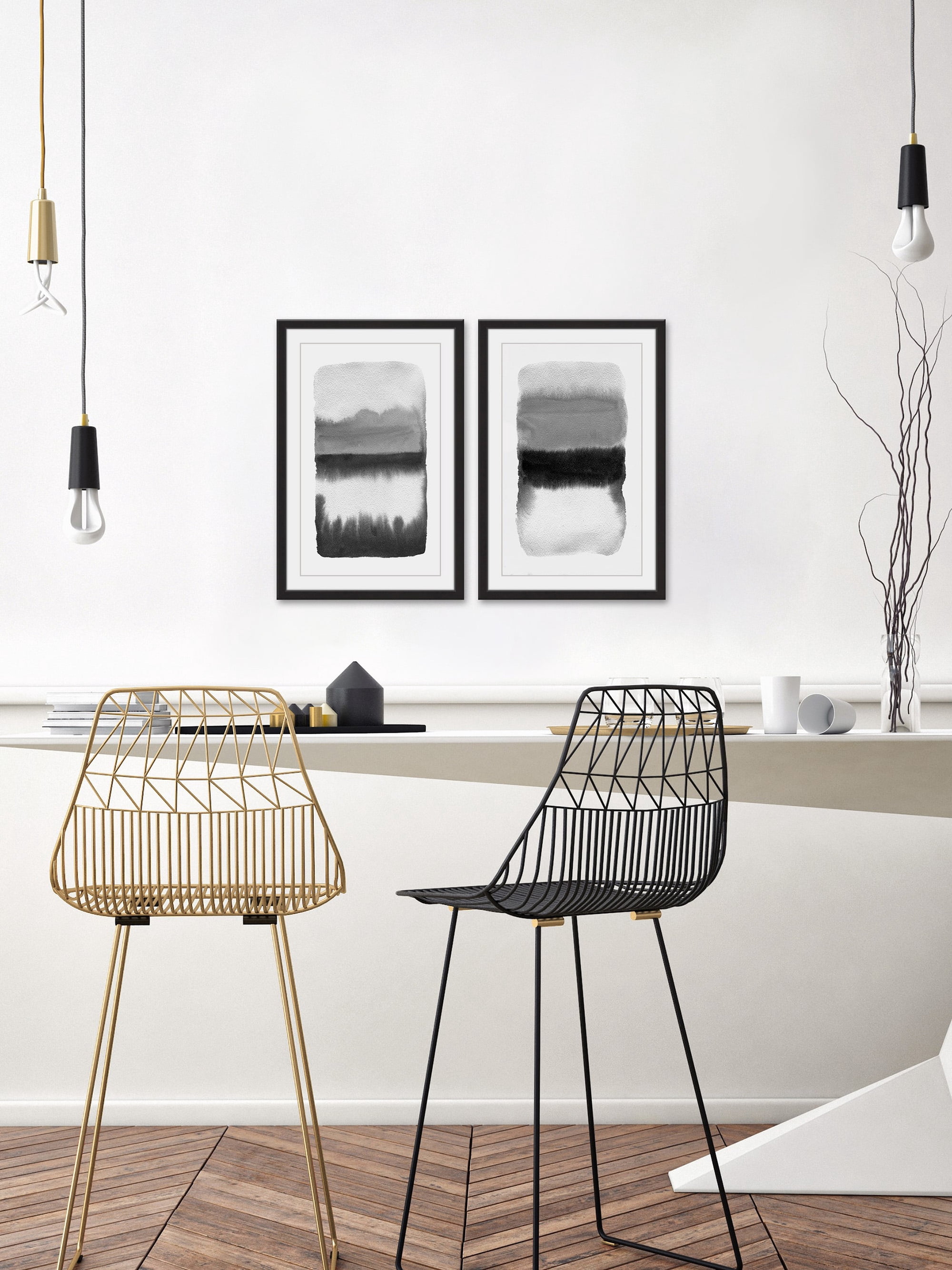 Marmont Hill Grey Transitions Diptych, 30" x 40"