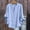 Light Blue, variant on Linen Tops for Women Vintage Embroidered Blouse Tops Vintage Blouse Peasant Blouses Cotton Linen Shirts Gauzy Shirts Womens 3/4 Sleeve Button Down Shirts 3/4 Sleeve Blouse Dark Blue 2xl