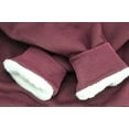 thumbnail image 3 of Men's Heavyweight Thermal Zip Up Hoodie Warm Sherpa Lined Sweater Jacket (Burgundy, XL), 3 of 4