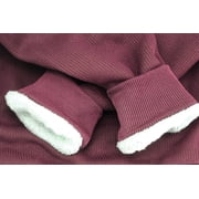 Men's Heavyweight Thermal Zip Up Hoodie Warm Sherpa Lined Sweater Jacket (Burgundy, 4XL)
