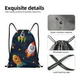 thumbnail image 6 of Kdxio Spaceships and Stars Print Drawstring Backpack Bag,Waterproof Draw String Back Sack, Gym Drawstring Bags Swim Bag For Unisex, 6 of 9