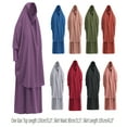 thumbnail image 5 of IBTOM CASTLE Women's Muslim Prayer Dress Hijab Scarf Prayer Abaya Maxi Islamic Modest Cardi Robe Khaki, 5 of 7