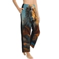 thumbnail image 2 of Daiia Prairie Meditating Lion Women's Sleep Pant with Pockets and Drawstring,Pajama Pants-Large, 2 of 9