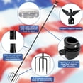 thumbnail image 3 of FIASON 10 FT Black Heavy Duty Tangle-Free Flag Pole, In-Ground Kit with Solar Light, American Flag, Eagle Topper & 5-Prong Base for Yard Garden Outdoor Use, 3 of 6