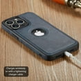 thumbnail image 6 of Casus Logo View Classic Slim Leather Case for iPhone 15 Pro Max - Blue, 6 of 6