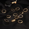 thumbnail image 3 of EGNMCR Rings 12pcs/Set Women Bohemian Vintage Stack Rings Above Knuckle Blue Rings Set Ring, 3 of 9