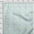 thumbnail image 3 of oneOone Cotton Jersey Aquamarine Green Fabric Watercolor Flower With Leaves Quilting Supplies Print Sewing Fabric By The Yard 58 Inch Wide, 3 of 4