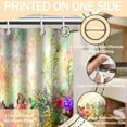 thumbnail image 2 of Floral Shower Curtain, Spring Flower Shower Curtain for Bathroom, Colorful Plants Romantic Butterfly Garden Shower Curtain Set Home Decor with 12 Hooks, 72x72 inches, 2 of 6