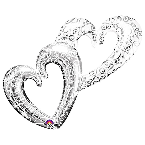 LOONBALLOON Love Balloons, 53″ INTERLOCKING HEARTS