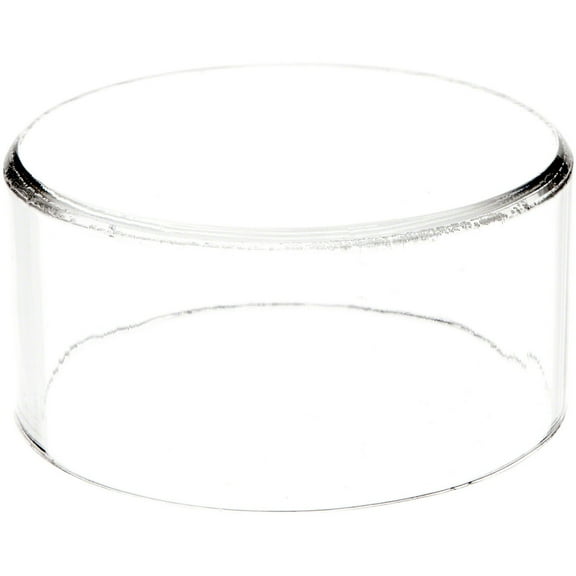 Plymor Clear Acrylic Round Cylinder Display Riser, 2" H x 4" D