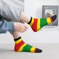 thumbnail image 6 of Adult Quarter Ankle Socks Rastafari Flag Cushion Ventilation Sports Socks, 6 of 7