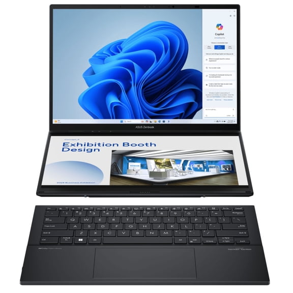 Restored ASUS Zenbook Duo 14" FHD OLED Touch Intel Core Ultra 5 125H 3.3 GHz 16GB RAM 1TB SSD Intel Arc Graphics Windows 11 Home Laptop, Black