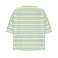 thumbnail image 5 of kaondbfi Womens Summer Striped Shirts Casual Color Block Short Sleeve Tops Loose Fit Crew Neck Tees Womens Essentials Fashion Clothing, 5 of 8